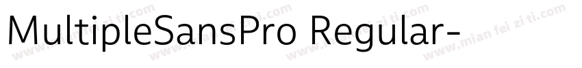 MultipleSansPro Regular字体转换